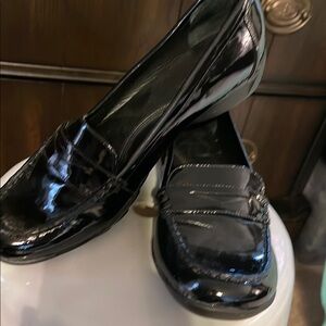 Shiny Black Loafers